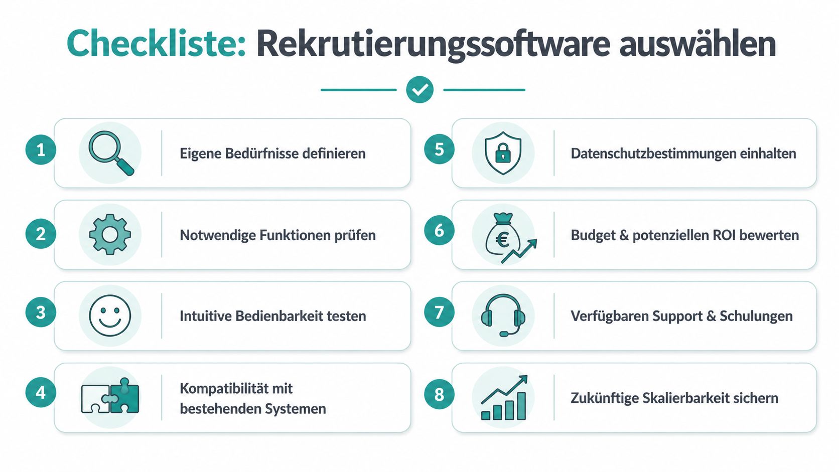 Checklist pour choisir un logiciel de recrutement.