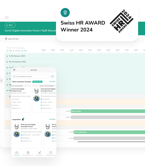 job.rocks Einsatzplanung Dashboard